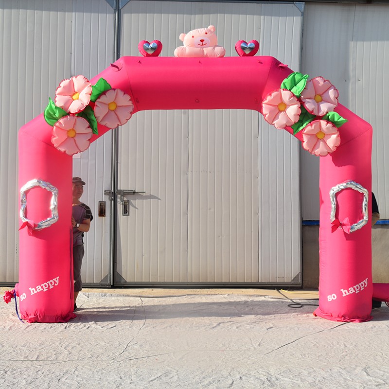 庆阳粉色婚礼拱门